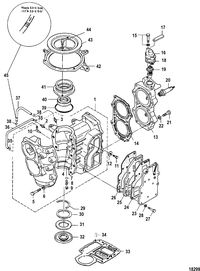 MERCURY/MARINER 9.9/15/18 HP (2 CYLINDER)(INTERNATIONAL) Cylinder Block
