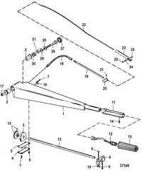 MERCURY/MARINER 100/115/125 HP 80 JET  (4 CYLINDER) STEERING HANDLE COMPONENTS