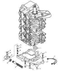 FORCE FORCE 120 H.P. "A" MODEL 1990 L-DRIVE SPACER PLATE AND STEERING TUBE