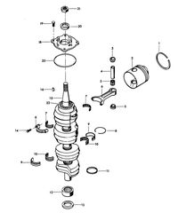 CHRYSLER 100 H.P. CRANKSHAFT AND PISTON GROUP