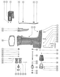 MERCURY MERC 500 DRIVE SHAFT HOUSING ASSEMBLY