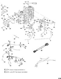 MERCURY/MARINER 30/40 CARB 4-STROKE (3 CYLINDER) Electrical Components(0G960500 and Up)