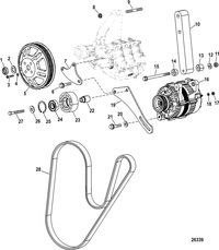 RACE STERNDRIVE 850 SCI Alternator And Sea Water Pump Mounting(Design II)