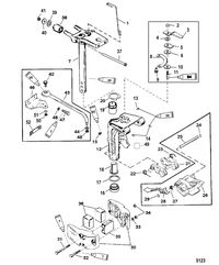 MERCURY/MARINER 20/25/JET 20 - 20/25 SEAPRO/MARATHON (2-STROKE) Swivel Bracket Assembly