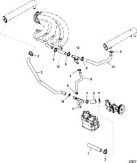 RACE STERNDRIVE 540 HP Cooling System, Raw Water Components, Starboard