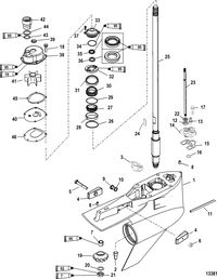 RACE OUTBOARD 2.5XS DFI (2.5L) Gear Housing(Driveshaft-Torque Master)