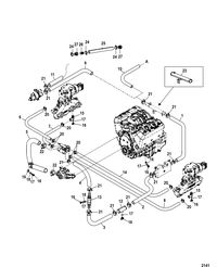 MERCRUISER 4.3L MPI ALPHA/BRAVO Standard Cooling System(Seven Point Drain)