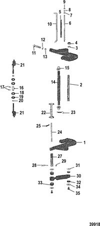 MERCURY MERC 80 TRANSOM BRACKET(LONG SHAFT)