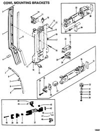 MERCURY/MARINER 200 H.P. (V-6) (1978-1988 COMBINED BOOKS) Cowl Mounting Brackets