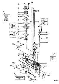 FORCE 90 HP (1995) FORCE Gear Housing(Driveshaft)