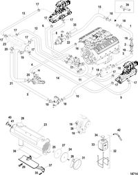 MERCRUISER 5.0L,350 MAG,MX 6.2L MPI STERNDRIVE Closed Cooling System (ALPHA)