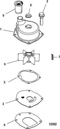 MERCURY/MARINER 75/90/115 DFI 1.5L (3 CYLINDER) Water Pump Kit, Jet