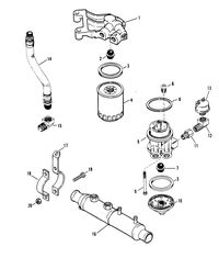 MERCRUISER 320 HP EFI ALPHA 1/BRAVO OIL FILTER AND ADAPTOR