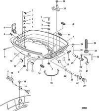 MERCURY/MARINER 15/20 CARBURETOR/2 CYLINDER/4-STROKE Bottom Cowl