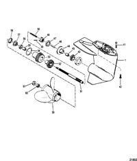MERCURY/MARINER 6/8/9.9/15 HP Gear Hsg(Propshaft-Design I-Refer to Driveshaft Drawing)
