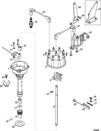 MERCRUISER SCORPION 350 EC / 377 HO EC Distributor And Ignition Components