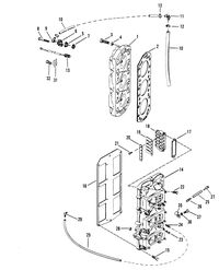 RACE OUTBOARD XR-2 REED BLOCK AND CYLINDER HEAD