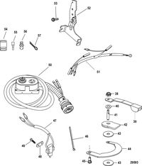 ACCESSORIES STEERING SYSTEMS AND COMPONENTS Tiller Handle Kit Components(821455A13 /A17)