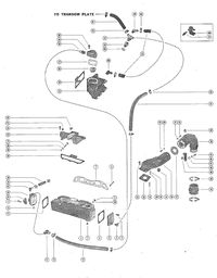 MERCRUISER 80 ENGINE AND 80 STERNDRIVE EXHAUST MANIFOLD, INTAKE MANIFOLD AND EXHAUST ELBOW