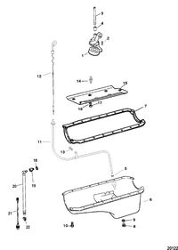 MERCRUISER 454/502 MPI MAG BRAVO (GEN VI) Oil Pan and Oil Pump