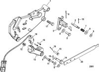 MERCRUISER 5.0L,350 MAG,MX 6.2L MPI STERNDRIVE Shift Bracket(Bravo)