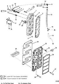 MERCURY/MARINER 150/175/200 (EFI) REED BLOCK AND CYLINDER HEAD