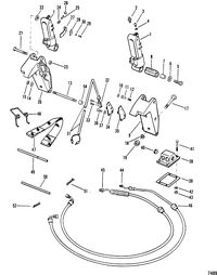 MERCURY/MARINER 45 HP Trim Cylinders and Hoses(Electric Handle)