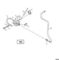MERCRUISER 370/400/440/460 CYCLONE TRS ENGINE Fuel Pump and Fuel Lines(460)