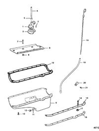 MERCRUISER 350 MAGNUM ALPHA (EFI-TBI) OIL PAN AND OIL PUMP
