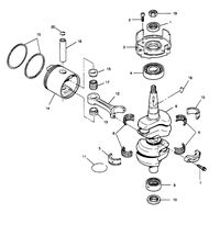 FORCE FORCE 1990 50 H.P. "A" MODELS CRANKSHAFT AND PISTON