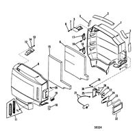 MERCURY/MARINER 70/75/80/90 HP (3 CYLINDER) COWLS AND FRONT COVER