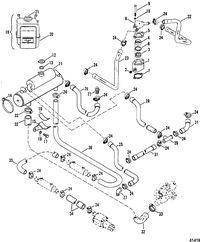 MERCRUISER 7.4L TRANSMISSION W/HURTH (G.M.) Closed Cooling System