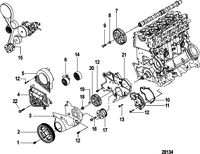 MERCRUISER 2.0L I4 115-130HP DIESEL Timing Belt and Components