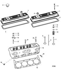 MERCRUISER 350 MPI CRATE Cylinder Head and Rocker Cover