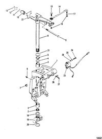 MERCURY/MARINER 135 HP/ 150 HP (V-6) Swivel Bracket and Steering Arm