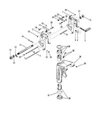 RACE OUTBOARD 25 XS CLAMP BRACKET/SWIVEL BRACKET