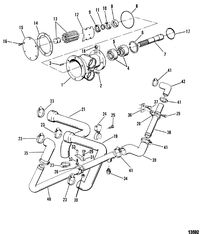 MERCRUISER 530 D-TA / 636 D -TA D183 TURBO AC/D219AC Seawater Pump(Hydraulic Transmission)