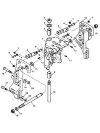 FORCE FORCE 75 H.P. (1998) SWIVEL BRACKET/STERN BRACKETS (POWER TRIM MODELS)