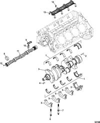 MERCRUISER 5.7L MPI SKI EC Cylinder Block, Camshaft And Crankshaft