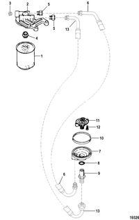 MERCRUISER 5.7L EFI (MIE)TBI (GEN+) OIL FILTER AND ADAPTOR