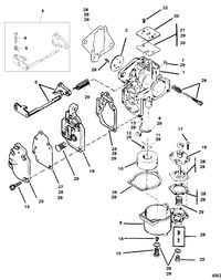 MERCURY/MARINER 6/8/9.9/15 HP Carburetor Assembly