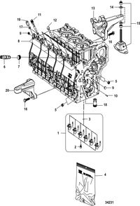 MERCRUISER CUMMINS/MERCRUISER DIESEL QSD-4.2L Cylinder Block