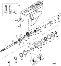RACE OUTBOARD 300 PROMAX/SUPER MAGNUM (3.0L) Gear Housing, Propeller Shaft-Standard-TorqueMaster