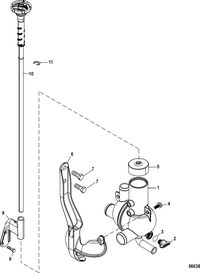 MERCRUISER 4.5L MPI ALPHA/BRAVO Water Distribution Housing, Rod Actuated