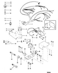 MERCRUISER 175 HP/ 4.3L/205 HP/4.3L/LX WIRING HARNESS AND ELECTRICAL COMPONENTS