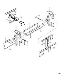MERCURY/MARINER 45/50 HP CLAMP BRACKET ASSEMBLY