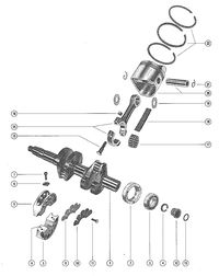 MERCURY MERC 40 CRANKSHAFT, PISTON AND CONNECTING ROD ASSEMBLY