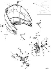 RACE OUTBOARD 350 VERADO Rear Cowl