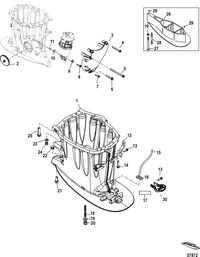 MERCURY/MARINER 200/225/250/275/300  VERADO (4-STROKE)(6 CYLINDER) Driveshaft Housing