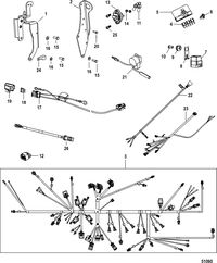 MERCRUISER 8.2 MAG HO EC Wiring Harness and Lifting Brackets